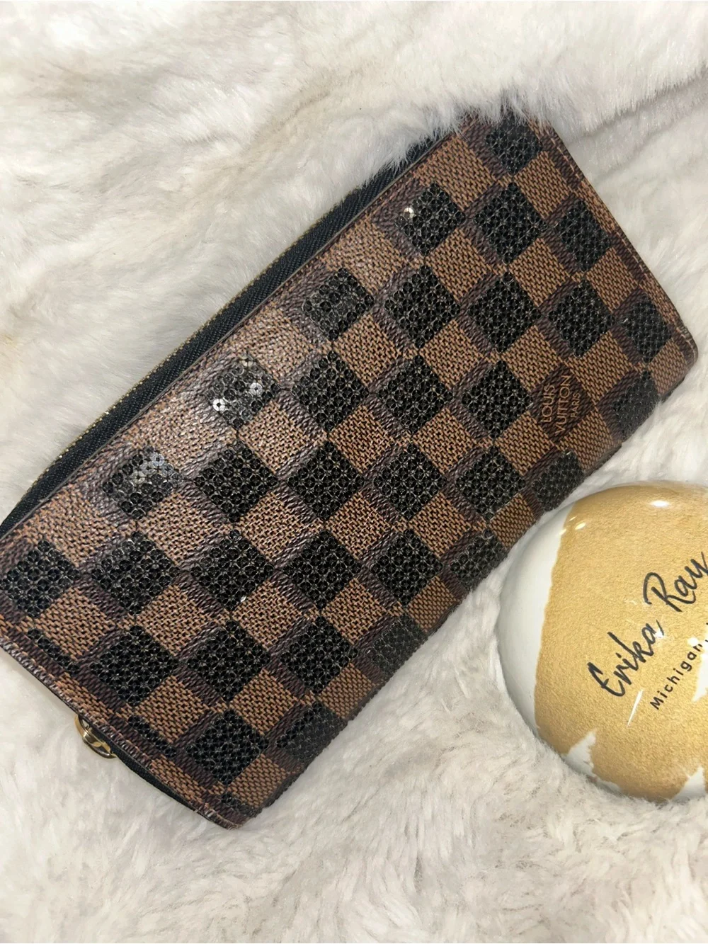Louis Vuitton Damier Paillettes Zippy Wallet- LIMITED EDITION